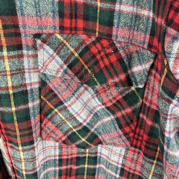 VTG Woolrich Flannel Shirt Red Green Wool Blend Plaid USA Made Men's XL Outdoor - Picture 6 of 8